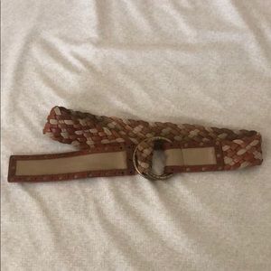 Vintage Y2K Michael Kors canvas & leather belt